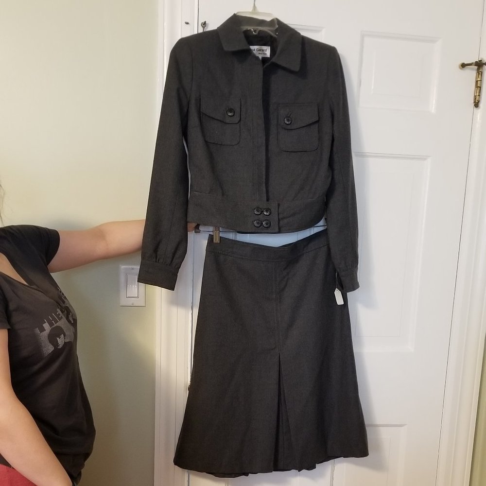 Gray Designer 100% Wool Suit